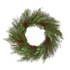 Green And Red Artificial Cedar And Ruscus With Berries Christmas Wreath, 20-Inch 1 Green And Red Artificial Cedar And Ruscus With Berries Christmas Wreath, 20-Inch -Noel Twinkle Shop dnnl204362 1 23737.1681814460