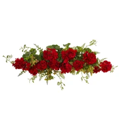 2.5' Geranium And Berry Artificial Christmas Swag, Unlit