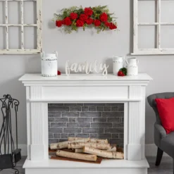 2.5' Geranium And Berry Artificial Christmas Swag, Unlit -Noel Twinkle Shop dnnl204574 4 98789.1681814471