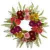 Mixed Flower Artificial Wreath, 20-Inch, Unlit -Noel Twinkle Shop dnnl204582 1 58157.1681814444