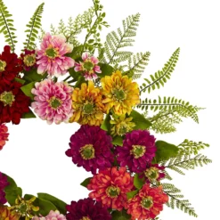Mixed Flower Artificial Wreath, 20-Inch, Unlit -Noel Twinkle Shop dnnl204582 3 01456.1681814445