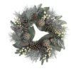 Berries, Pine Cones With Ornaments Artificial Christmas Wreath, 24-Inch, Unlit -Noel Twinkle Shop dnnl204609 1 20841.1681814346