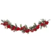 6' X 11" Red Hydrangea Artificial Christmas Garland, Unlit 1 6' X 11" Red Hydrangea Artificial Christmas Garland, Unlit -Noel Twinkle Shop dnnl204663 1 21984.1681814306