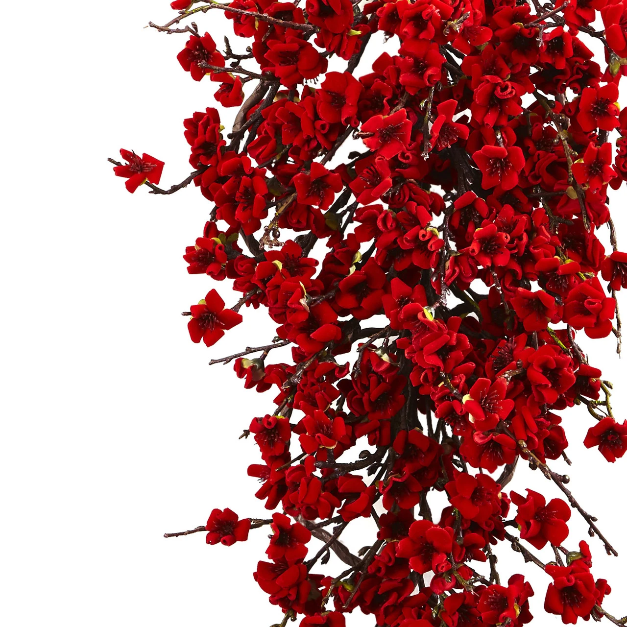 Plum Blossom Teardrop Spring Artificial Wreath, 28-Inch, Unlit 5 Plum Blossom Teardrop Spring Artificial Wreath, 28-Inch, Unlit - Image 3