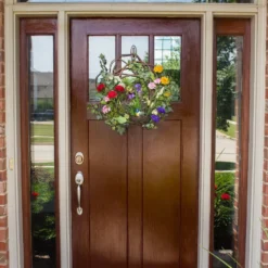 Green Decorative Spring Floral Wreath, 22-Inch 13 Green Decorative Spring Floral Wreath, 22-Inch -Noel Twinkle Shop dnnl204988 4 16570.1681814178