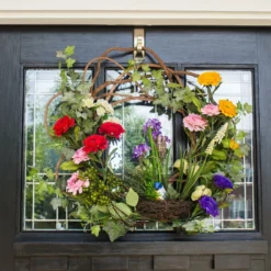 Green Decorative Spring Floral Wreath, 22-Inch 15 Green Decorative Spring Floral Wreath, 22-Inch -Noel Twinkle Shop dnnl204988 6 39705.1681814179