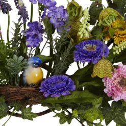 Green Decorative Spring Floral Wreath, 22-Inch 17 Green Decorative Spring Floral Wreath, 22-Inch -Noel Twinkle Shop dnnl204988 8 68613.1681814179