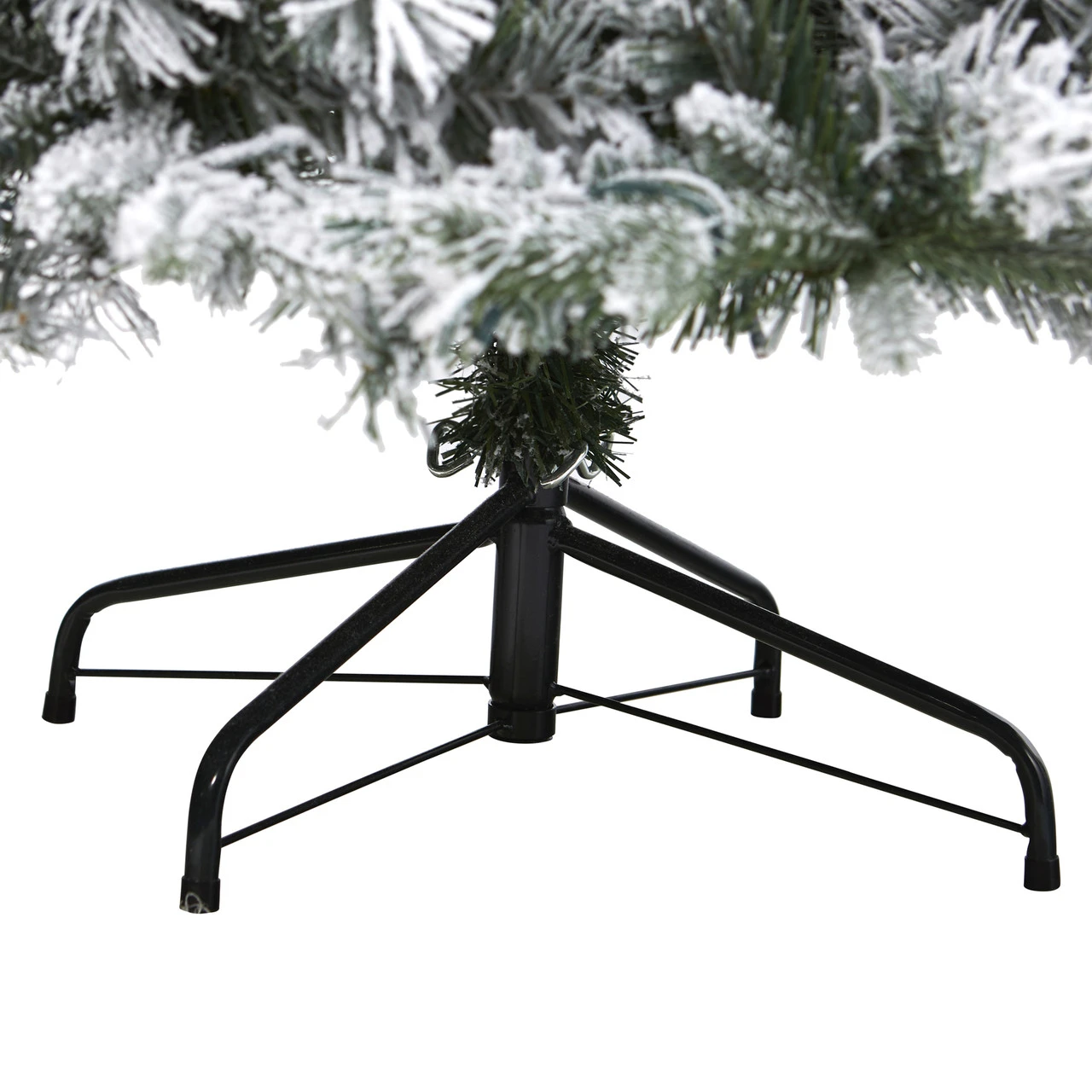 5' Pre-Lit Flocked Vermont Pine Artificial Christmas Tree, Warm Clear LED Lights 6 5' Pre-Lit Flocked Vermont Pine Artificial Christmas Tree, Warm Clear LED Lights - Image 4