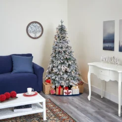 5' Pre-Lit Flocked Vermont Pine Artificial Christmas Tree, Warm Clear LED Lights 13 5' Pre-Lit Flocked Vermont Pine Artificial Christmas Tree, Warm Clear LED Lights -Noel Twinkle Shop dnnl20t1799 6 54621.1667528945