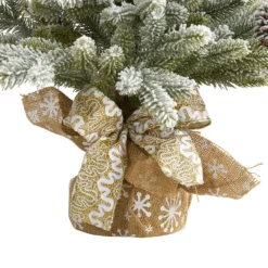 2' Potted Flocked Artificial Christmas Tree With Pinecones, Unlit -Noel Twinkle Shop dnnl20t1986 6 52994.1681393426