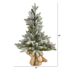 2' Potted Flocked Artificial Christmas Tree With Pinecones, Unlit -Noel Twinkle Shop dnnl20t1986 7 08347.1681393426