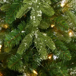 3.5' Pre-Lit Potted Snowed Teton Fir Artificial Christmas Tree, Clear Lights -Noel Twinkle Shop dnnl20t2247 rd 4 04195.1681023937