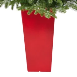 3.5' Pre-Lit Potted Snowed Teton Fir Artificial Christmas Tree, Clear Lights -Noel Twinkle Shop dnnl20t2247 rd 6 21918.1681023938