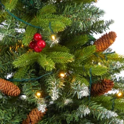 5' Pre-Lit Potted Snow Tipped Mini Artificial Christmas Tree, Clear LED Lights -Noel Twinkle Shop dnnl20t2311 5 92225.1680557247