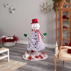 4’ Snowman Artificial Christmas Tree, Unlit 7 4’ Snowman Artificial Christmas Tree, Unlit -Noel Twinkle Shop dnnl20t3039 2 47364.1681393345