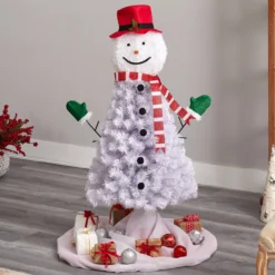 4’ Snowman Artificial Christmas Tree, Unlit 8 4’ Snowman Artificial Christmas Tree, Unlit -Noel Twinkle Shop dnnl20t3039 3 50713.1681393346