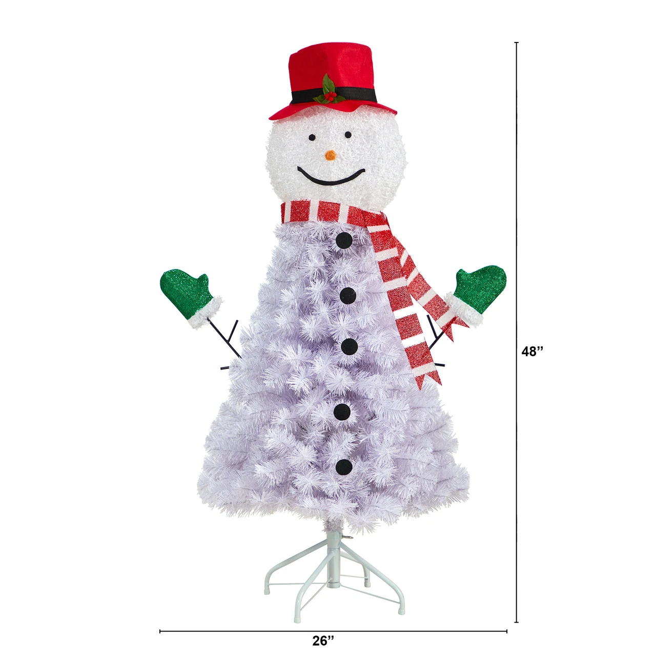 4’ Snowman Artificial Christmas Tree, Unlit 6 4’ Snowman Artificial Christmas Tree, Unlit - Image 4