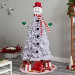 6.5’ Snowman Artificial Christmas Tree, Unlit -Noel Twinkle Shop dnnl20t3041 3 39129.1681393341