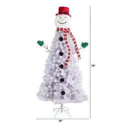 6.5’ Snowman Artificial Christmas Tree, Unlit -Noel Twinkle Shop dnnl20t3041 4 49963.1681393341