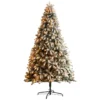9' Pre-Lit South Carolina Spruce Flocked Artificial Christmas Tree, Clear LED Lights -Noel Twinkle Shop dnnl20t3336 1 26445.1681494692
