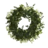 Green Eucalyptus And Daisy Twig Spring Floral Wreath, 18-Inch -Noel Twinkle Shop dnnl20w1007 1 43632.1681393987