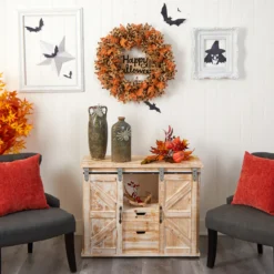 Burlap Ribbon "Happy Halloween" Artificial Wreath, 30-Inch 8 Burlap Ribbon "Happy Halloween" Artificial Wreath, 30-Inch -Noel Twinkle Shop dnnl20w1194 3 66116.1679955047