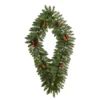 Pre-Lit Pinecone Artificial Diamond Christmas Wreath, 36-Inch, Clear LED Lights