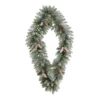 Pre-Lit Diamond Flocked Artificial Christmas Wreath, 36-Inch, Warm White LED Lights -Noel Twinkle Shop dnnl20w1293 1 31117.1681393885