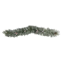 6' X 12" Pre-Lit Artificial Frosted Christmas Garland With Pinecones, Clear LED Light 11 6' X 12" Pre-Lit Artificial Frosted Christmas Garland With Pinecones, Clear LED Light -Noel Twinkle Shop dnnl20w1295 3 28828.1681393891
