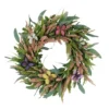24" Vibrant Puleo International Artificial Salix Leaf With Butterfly Floral Spring Wreath -Noel Twinkle Shop dpul 1382 w24 60961.1668756835