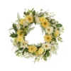 24" Vibrant Puleo International Artificial Chrysanthemum And Daisy Floral Spring Wreath -Noel Twinkle Shop dpul 1389 w24 55703.1667578895