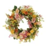 24" Vibrant Puleo International Artificial Rose And Dogwood And Daisy Floral Spring Wreath