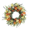 24" Vibrant Puleo International Artificial Dogwood And Poppy And Daisy Floral Spring Wreath