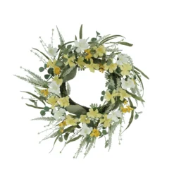 24" Vibrant Puleo International Artificial Dogwood Floral Spring Wreath