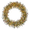 Pre-Lit Glittery Pine Artificial Christmas Wreath, 60-Inch, Clear Lights