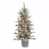 4.5' Pre-lit Potted Flocked Pine Medium Artificial Christmas Tree, Clear Lights 2 4.5' Pre-lit Potted Flocked Pine Medium Artificial Christmas Tree, Clear Lights -Noel Twinkle Shop dpul 1832 stf45c1 1 24339.1688544147