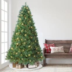 7.5' Pre-Lit Traditional Pine Artificial Christmas Tree, Clear Lights 6 7.5' Pre-Lit Traditional Pine Artificial Christmas Tree, Clear Lights -Noel Twinkle Shop dpul ctp 75c750 2 48611.1688183110