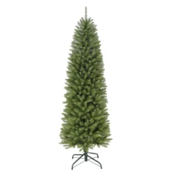 7' Pencil Fraser Fir Artificial Christmas Tree With Stand, Unlit
