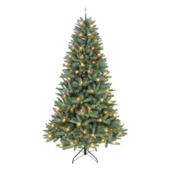 7.5' Pre-Lit LED Monterey Spruce Artificial Christmas Tree, Warm White Lights