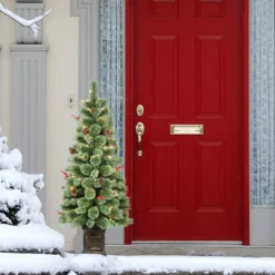 4.5' Pre-Lit Potted Natural Pine Artificial Christmas Tree, Clear Lights 5 4.5' Pre-Lit Potted Natural Pine Artificial Christmas Tree, Clear Lights -Noel Twinkle Shop dpul nap st45c07 2 96270.1668756781