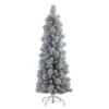 4.5' Pre-Lit Pencil Green Flocked Artificial Christmas Tree, Unlit -Noel Twinkle Shop dpul tfp8305 45 1 05578.1668756793