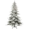 7.5' Pre-Lit Full Flocked Utah Fir Artificial Christmas Tree, Clear Lights -Noel Twinkle Shop dpul utf t75c5 1 99469.1667544855