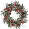 Green, Red, And Brown Sequin Berries And Hollies Christmas Wreath -24-Inch, Unlit -Noel Twinkle Shop drirb mtx65773 nafr 1 21017.1667666272