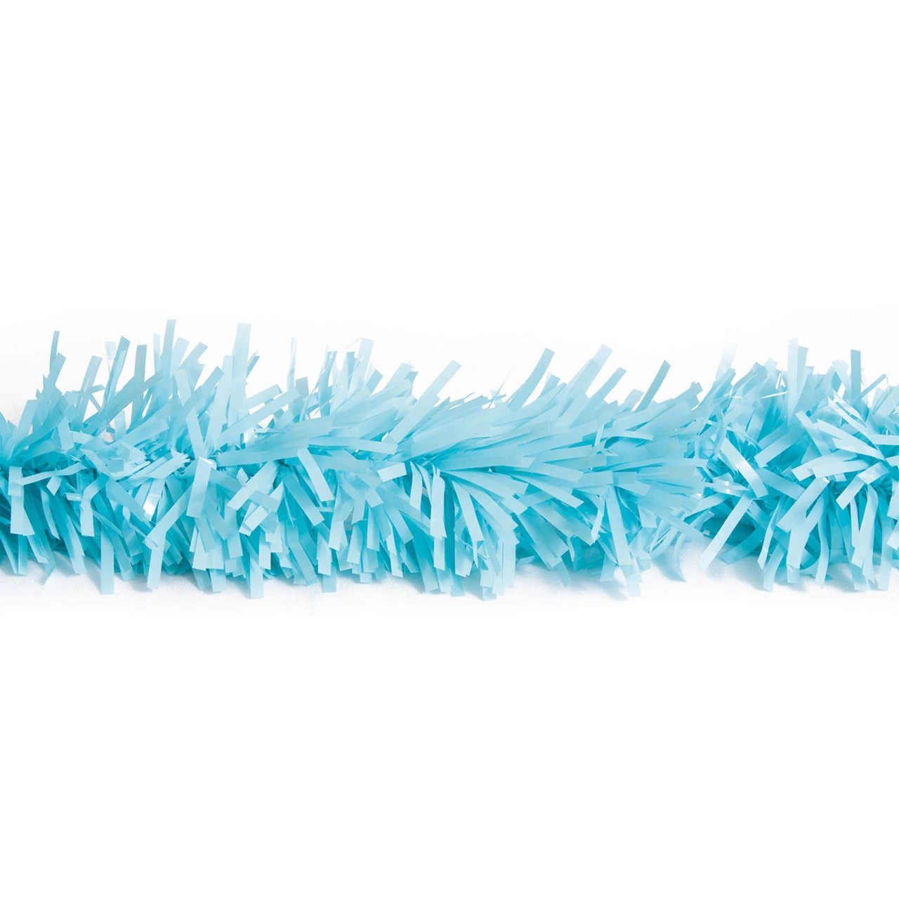 25' X 4" Sky Blue Tinsel Christmas Garland - Unlit 3 25' X 4" Sky Blue Tinsel Christmas Garland - Unlit