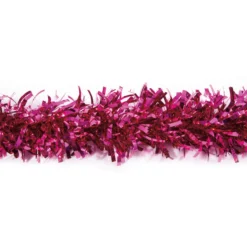 25' X 4" Magenta Twist Tinsel Traditional Christmas Garland - Unlit