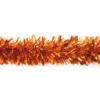 25' Burnt Orange Sparkly Tinsel Christmas Garland - Unlit