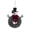 23.5" Red And Black Foam Christmas Snowman With Scarf Wreath -Noel Twinkle Shop dtpac g6696zu 17316.1667663555