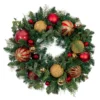 Pre-Lit Red And Green Artificial Classic Christmas Wreath, 24-Inch, Clear LED Lights 2 Pre-Lit Red And Green Artificial Classic Christmas Wreath, 24-Inch, Clear LED Lights -Noel Twinkle Shop dvlc20v 20710 lt 1 14135.1668074638
