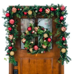 Pre-Lit Red And Green Artificial Classic Christmas Wreath, 24-Inch, Clear LED Lights 9 Pre-Lit Red And Green Artificial Classic Christmas Wreath, 24-Inch, Clear LED Lights -Noel Twinkle Shop dvlc20v 20710 lt 4 63912.1668074639