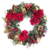 30" Battery Operated Green And Red Magnolia LED Artificial Christmas Wreath - White Lights 2 30" Battery Operated Green And Red Magnolia LED Artificial Christmas Wreath - White Lights -Noel Twinkle Shop dvlc v 11092 001 34917.1667667502